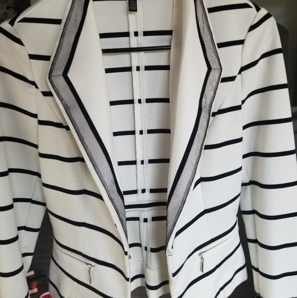 White House Black Market Ponte Blazer LNC Sz 0
